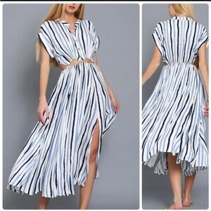 Aakaa Navy and White Maxi Dress worn once